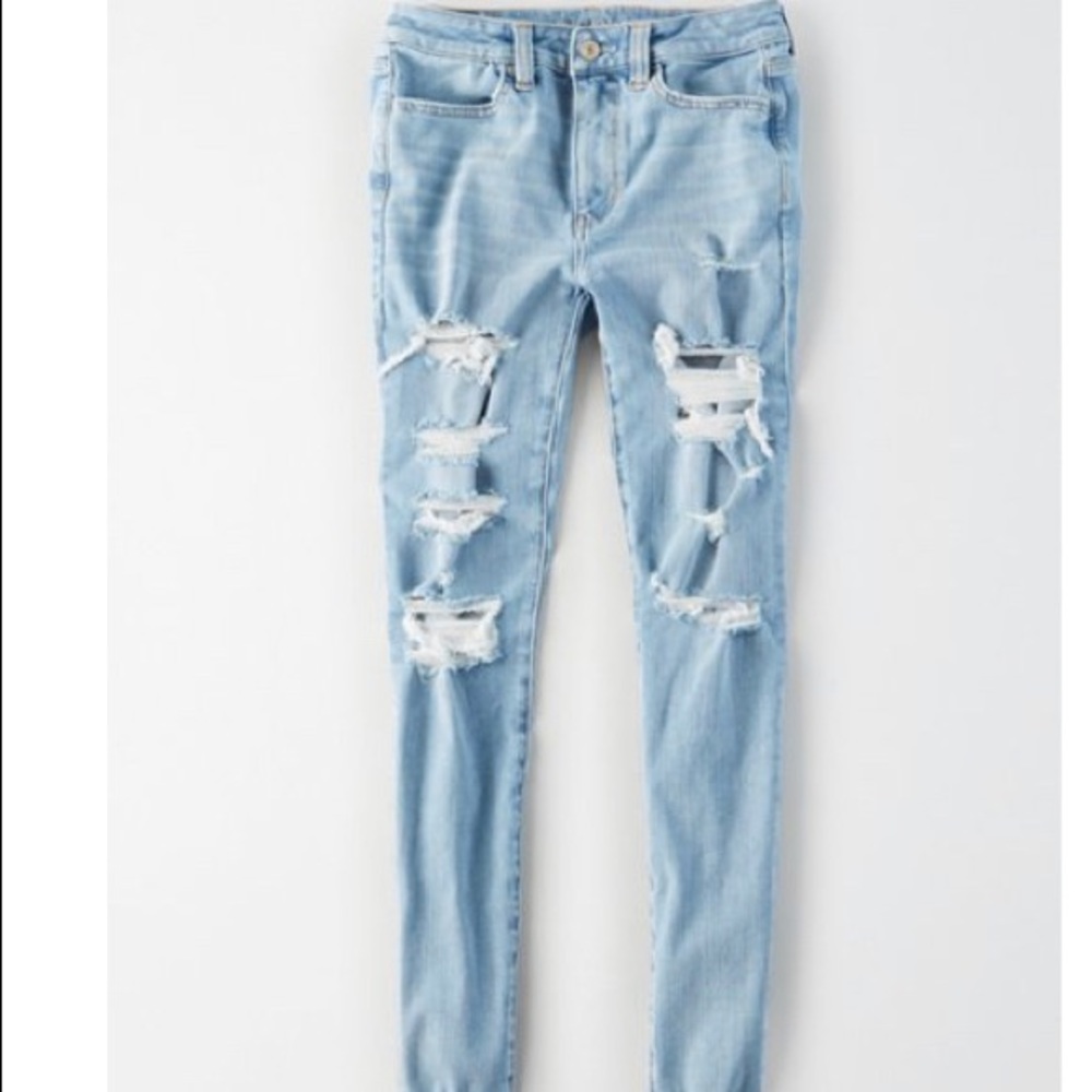 american eagle skinny ripped jeans